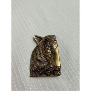 JJ Jonette Tiger Brooch Signed Vintage